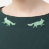 Camiseta verde estampada