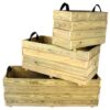Jardineras de madera rectangulares