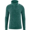Jersey hombre de cuello alto color turquesa