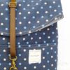 Mochila pequeña estampado de topos azul y blanco