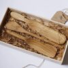 Utensilios de cocina en estuche de madera