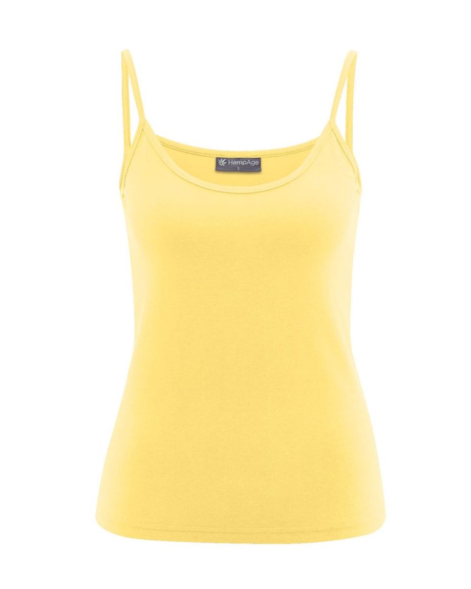 Camiseta de tirantes mujer amarillo