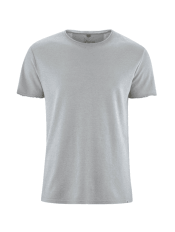 Camiseta lisa gris hombre fibras naturales