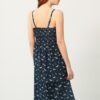 Vestido tirantes azul con escote en la espalda