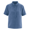 Camisa manga corta mujer azul cáñamo