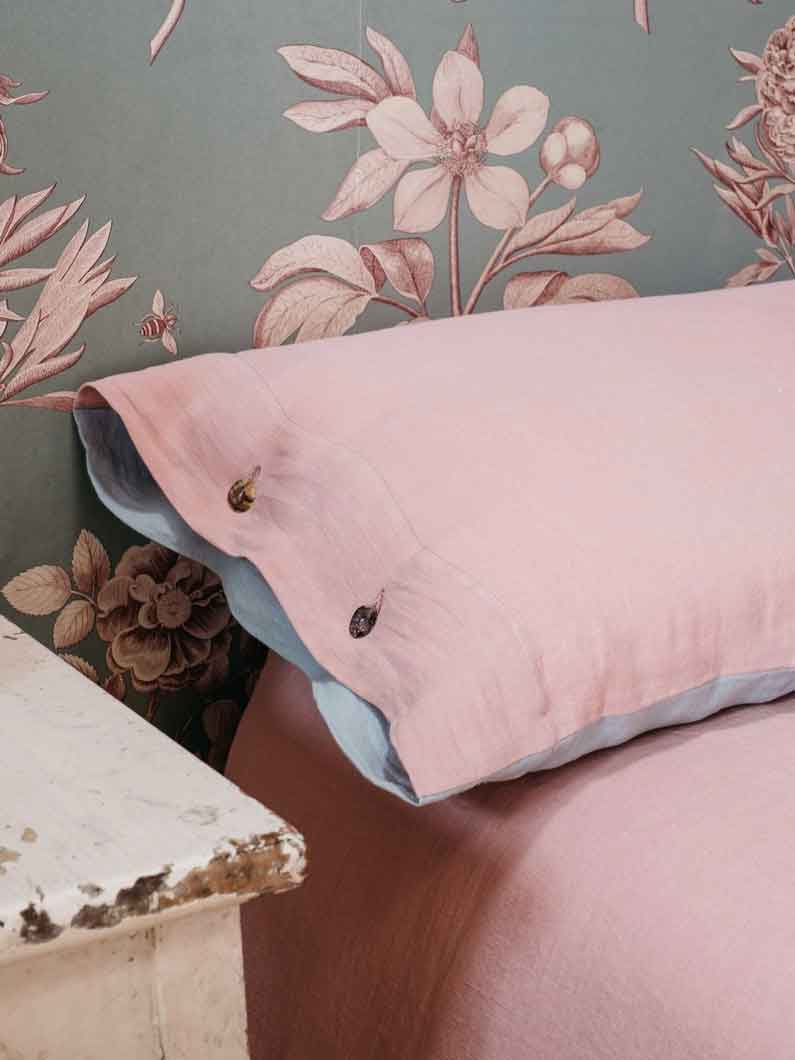 Funda almohada de lino lavado