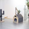 Casa para gatos y rascador para gatos