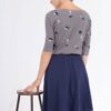 Espalda vestido manga ranglan mujer