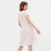 Espalda vestido blanco manga corta de algodón orgánico