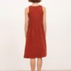 Espalda vestido oversize algodón orgánico color teja