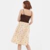 Falda midi algodón orgánico vista trasera
