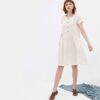 Vestido oversize crudo de algodón orgánico botones