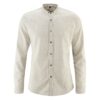 Camisa manga larga cuello mao crudo