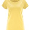 Camiseta manga corta mujer color amarillo