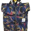 Mochila tela vintage estampado hojas