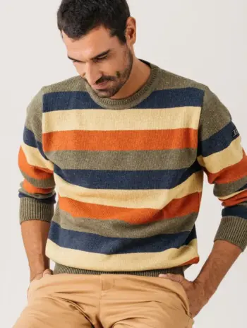 Jersey rayas hombre de hilo reciclado