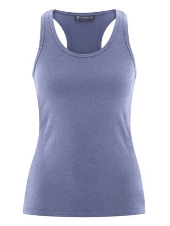 Camiseta yoga con tirantes lavanda frente