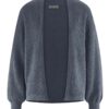 Cardigan manga abullonada azul oscuro