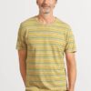 Camiseta de rayas manga corta mostaza