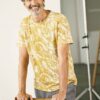 Camiseta ecológica para hombre con estampado de hojas