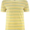 Camiseta rayas mostaza azul hombre