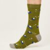 Calcetines frikis color verde con naves
