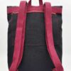 Espalda mochila impermeable negra con flores