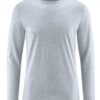 Camiseta hombre manga larga de algodón orgánico gris