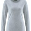 Camiseta mujer manga larga de algodón ecológico gris