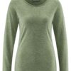Camiseta mujer manga larga de algodón ecológico verde