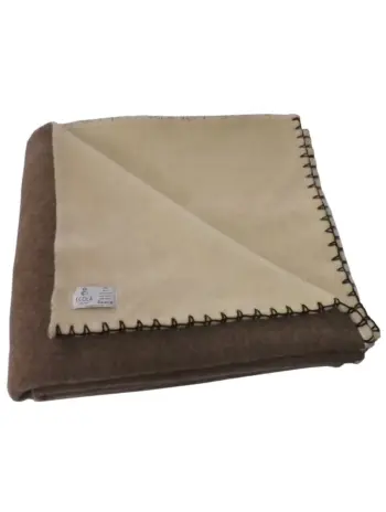 Edredón para cama ecológico color marrón