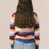 Espalda jersey rayas colores lana reciclada