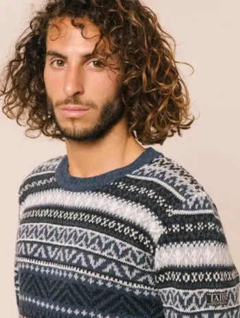 Jersey lana hombre jacquard