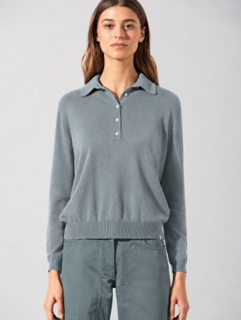 Jersey polo mujer de cáñamo y algodón ecológico