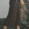 Lateral pantalón culotte marrón ecológico