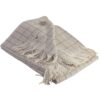 Mantas decorativas para cama gris de cuadros