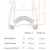 Medidas jersey de lana merino mujer con flores de colores