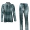Pijama invierno hombre de-cuadros ecológico verde