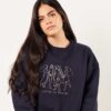 Sudadera feminista azul de algodón orgánico