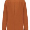 Vista trasera camisa mujer color teja de algodón orgánico