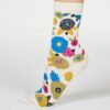 Calcetines ecológicos con flores multicolor