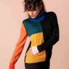 Jersey cuello alto de colores 100 lana merino