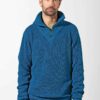 Jersey ecológico hombre azul cuello cremallera