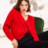 Cardigan rojo mohair counting clouds
