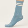 Calcetines retro de algodón orgánico azul celeste