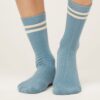 Calcetines retro para mujer azul ecológicos