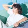 Camisa blanca ecológica de manga corta para mujer