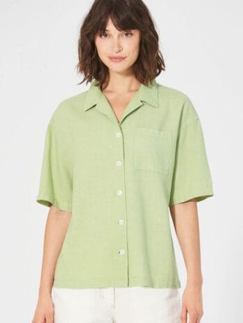 Camisa casual mujer verde ecológica