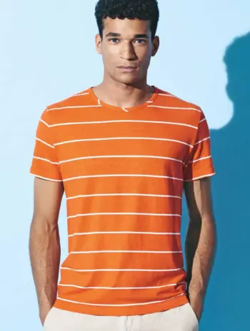 Camiseta de rayas hombre 100% ecológica