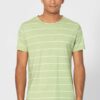 Camiseta ecológica de rayas verde para hombre